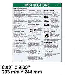 Picture of Decal- Operating Instructions
