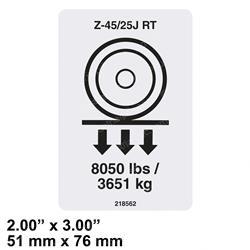 Picture of Decal-Wheel Load-Z45/25j Rt