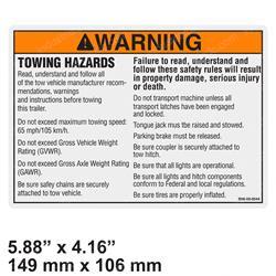 Picture of Decal - Towing Instructions