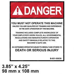 Picture of Decal - Danger Do No Open