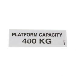Picture of Decal - Platform Capacity 400kg