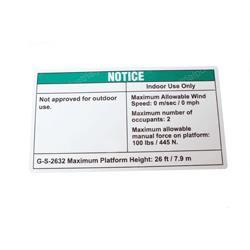 Picture of Decal Notice Side Frc 2632ce