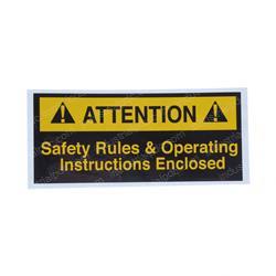Picture of Decal - Attention