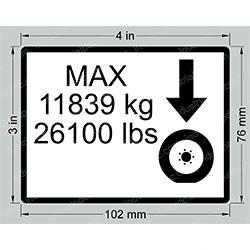 Picture of Decal Max Tire Load