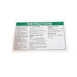 Picture of Decal- Oper Inst 6080x Grd