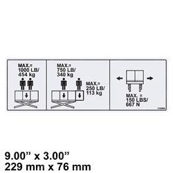 Picture of Decal - Cap. 1000lbs/454kg
