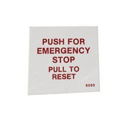 Picture of Decal - Emergency Stop