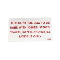 Picture of Decal - Control Box
