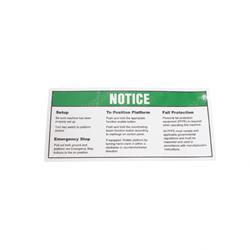 Picture of Decal Notice Op Inst Platform