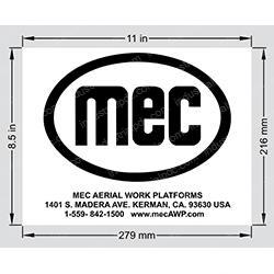 Picture of Decal - Mec Oval Black