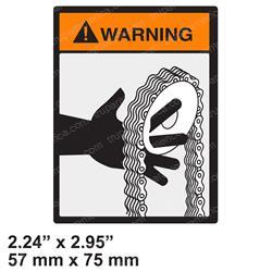 TELEDYNE PRINCETON 604-122 DECAL - WARNING MAST CHAIN