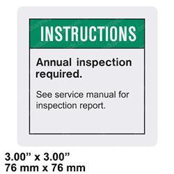 Picture of Decal,instruct-Annual Insp