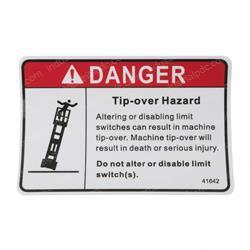 Picture of Decal - Tip Over Hazard