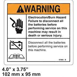Picture of Decal Warn Electro Hazard