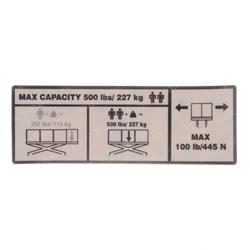 Picture of Decal - Capacity (500lb-230kg)