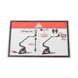 Picture of Decal - Floor Height/Load Label