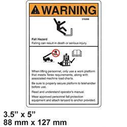 Picture of Decal-Fall Hazard-Work Plat
