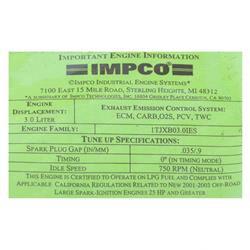 Picture of Label - Emission (lp Cert)