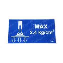 Picture of Decal - Stabilizer Pressure Ce