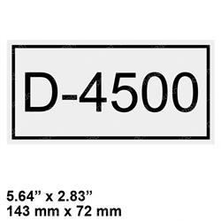 Picture of Decal D-4500