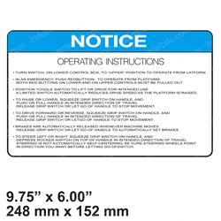 Picture of Decal - Notice Oper. Instr.