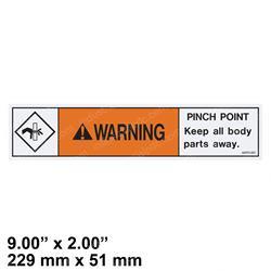 Picture of Decal - Warning Pinch Sintra