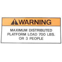 Picture of Decal - Warn Max Load 700lbs