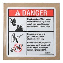 Picture of Decal,danger,elect Hazard,plug