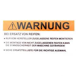 Picture of Decal - Warn Tire Replace