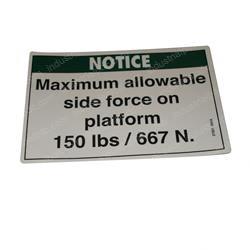 Picture of Decal - Notice Side Frc 150