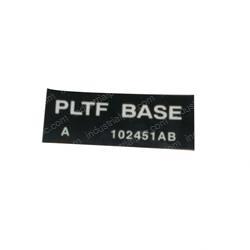 Picture of Label Plaftform Base