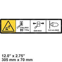 Picture of Decal-Warning Max Cap. (ce)