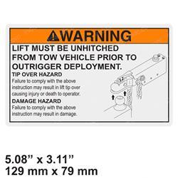 Picture of Decal - Warning Unhitch to Op