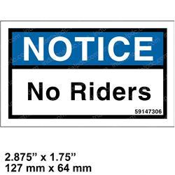 Picture of Decal- No Riders