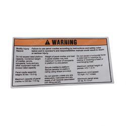 Picture of Decal - Warning Cradle