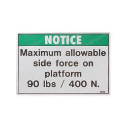 Picture of Decal Notice Side Force Ansi