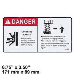 Picture of Decal - Danger Crushing Hazard