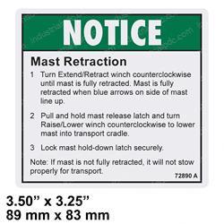 Picture of Decal Notice Mast Retraction
