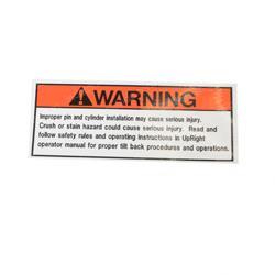 Picture of Decal - Warning Pin Install