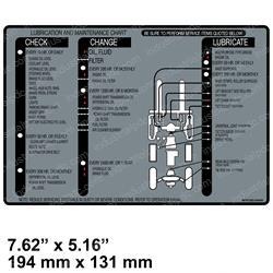 Picture of Decal - Lube Chart