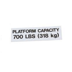 Picture of Decal - Capacity 700lbs Sm