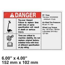 Picture of Decal-Danger-Tipover-Air Tires