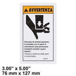 Picture of Decal Warn Crush Hazard Hand