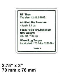 Picture of Decal-Notice-Tire Pressure