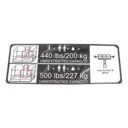 Picture of Decal - Capacity Plf T350