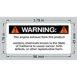 Picture of Decal Warning Prop 65/Gas