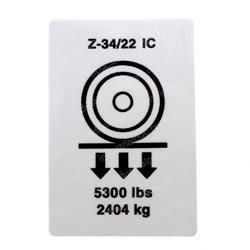 Picture of Decal - Wheel Load Z34ic