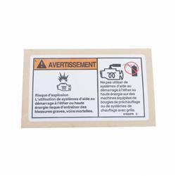 Picture of Decal Warning Explosion Ether