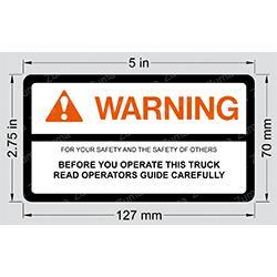 UniCarriers 39405-002 - decal, warning