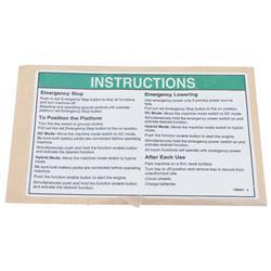 Genie 1269251 - decal, op instructions,